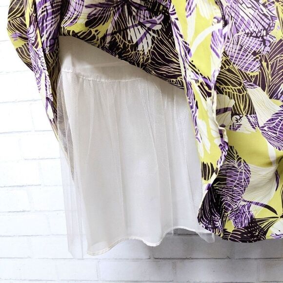 Anthropologie LITHE Floral Ruffle Halter Midi Dress 4P - Picture 4 of 9